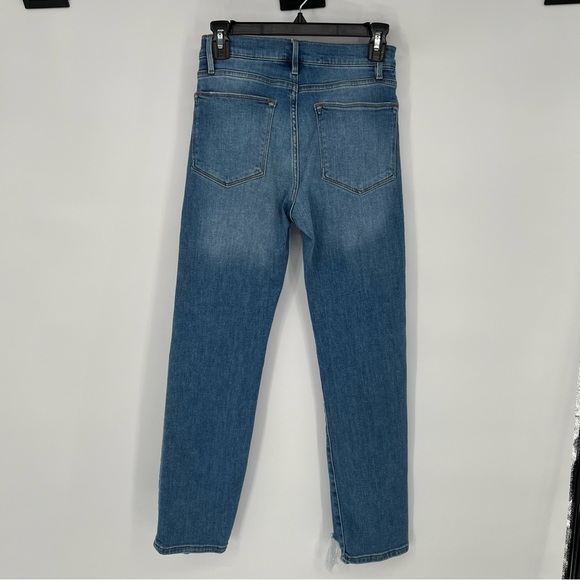 FRAME Denim Le High‎ Straight Jean In Laskey Rips Women's Size 27 - Picture 5 of 14